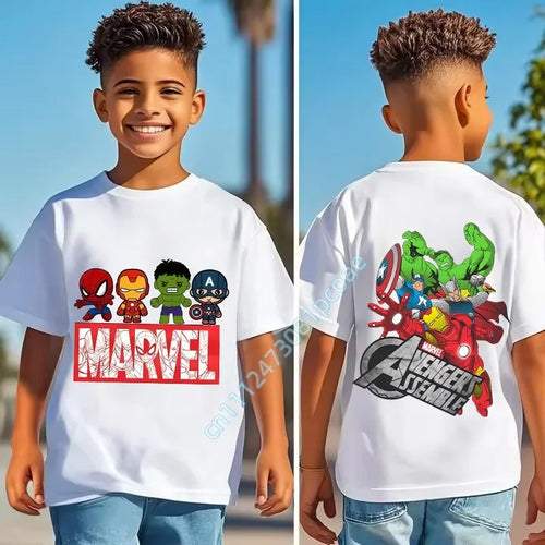 Kids' Avengers Assemble T-Shirt - Team Logo Back Print