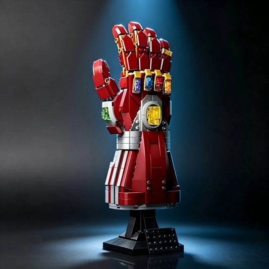 3D puzzle Avengers Iron Manova rukavice Nano Infinity – stavební sada 675 dílků, červeno-zlatá