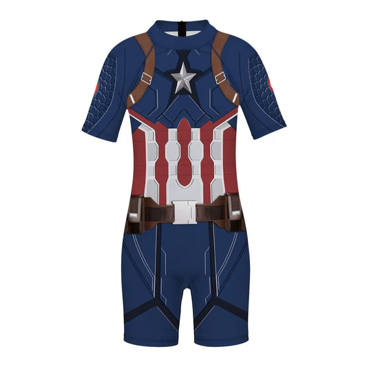 Avengers Captain America-børnedragt - brune remme