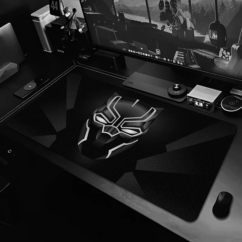 XXL gamingmussemåtte Black Panther – monokrom sort til skrivebord