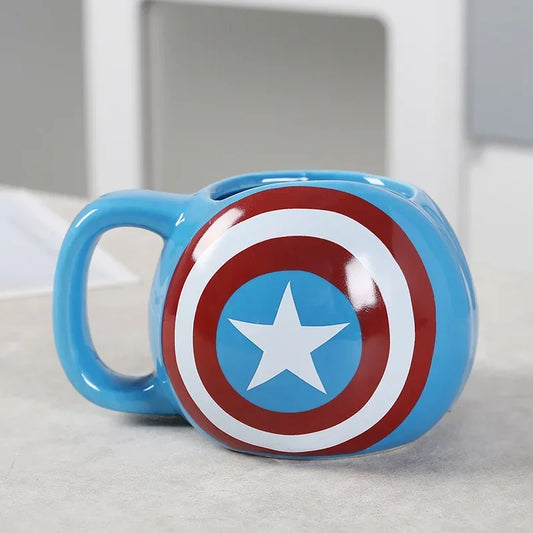 3D-keramikkrus med Captain America – rundt skjold