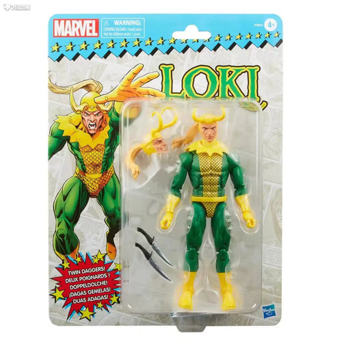 Figurină Hasbro Loki vintage – Costum clasic verde-auriu, pumnale