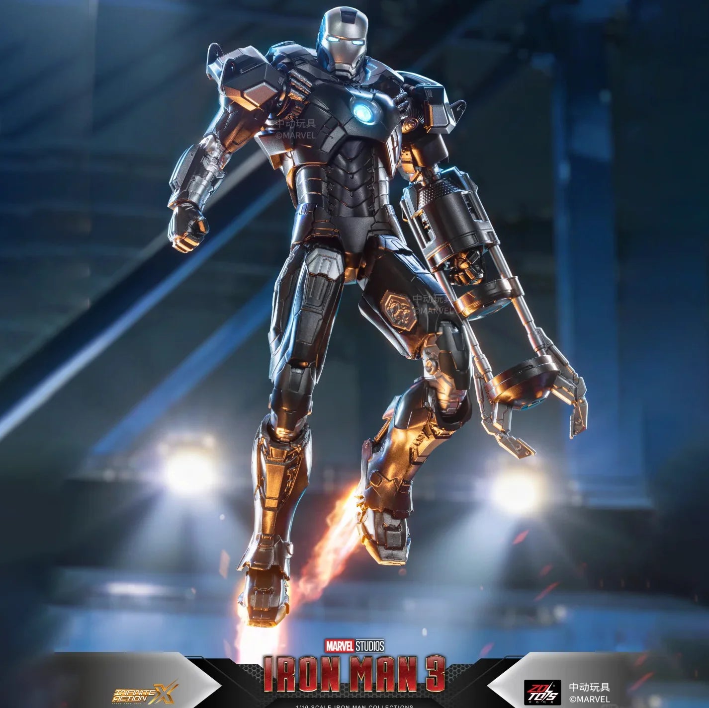 Figura ZD Toys Iron Man MK39 Starboost - Variante Teal