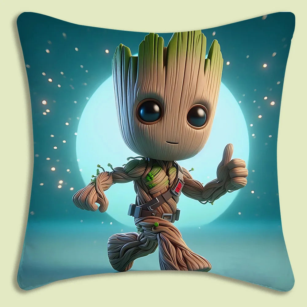 Baby Groot kuddfodral – tummen upp, stjärnbeströdd fullmåne