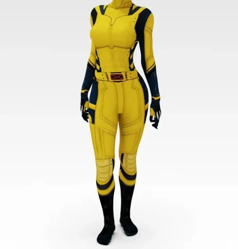 Wolverine Costume - Yellow and Navy Blue Jumpsuit