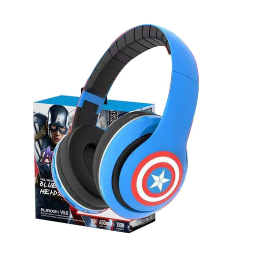 Auscultadores Bluetooth Avengers Captain America - Azul vivo