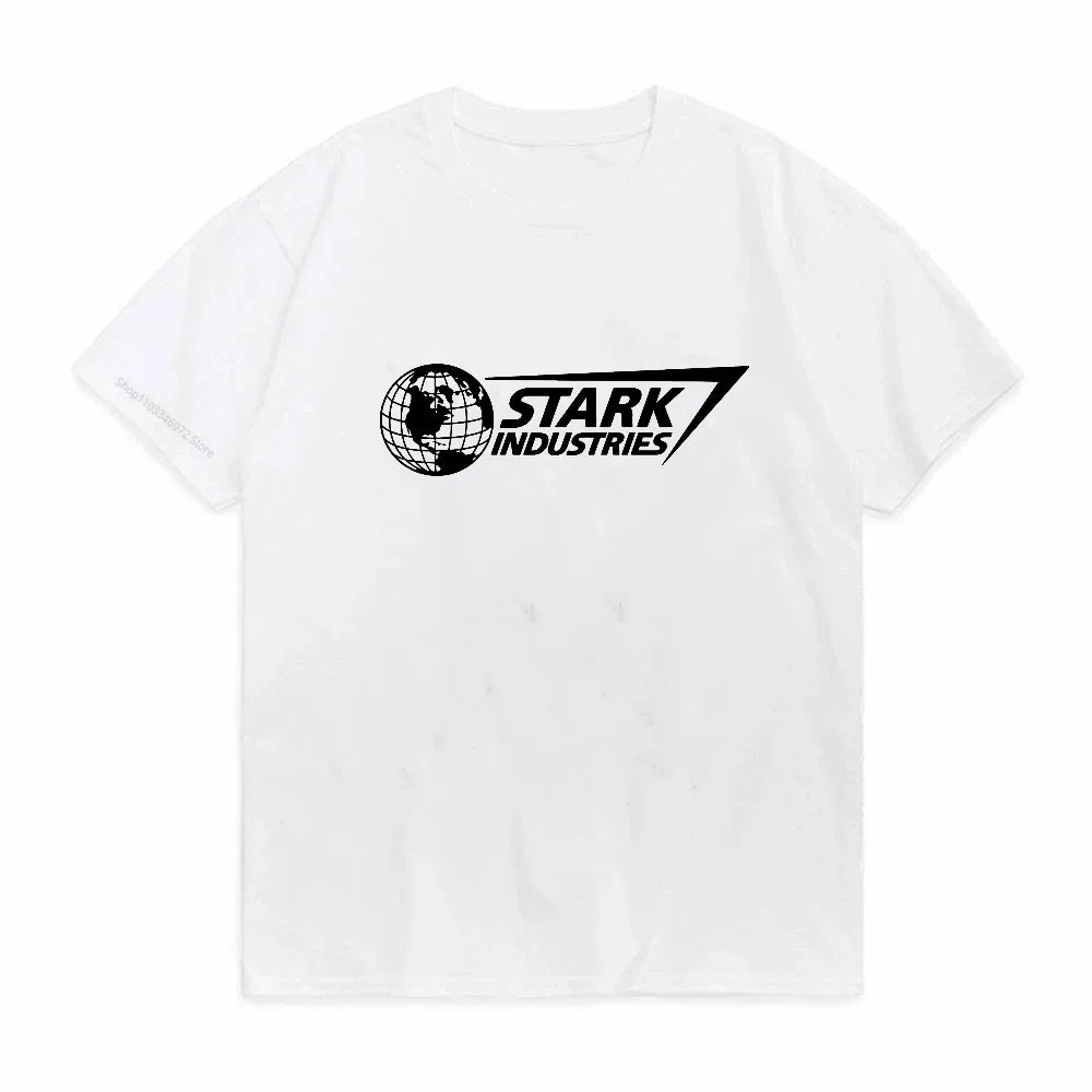 Stark Industries-T-shirt – sort oversized med logo