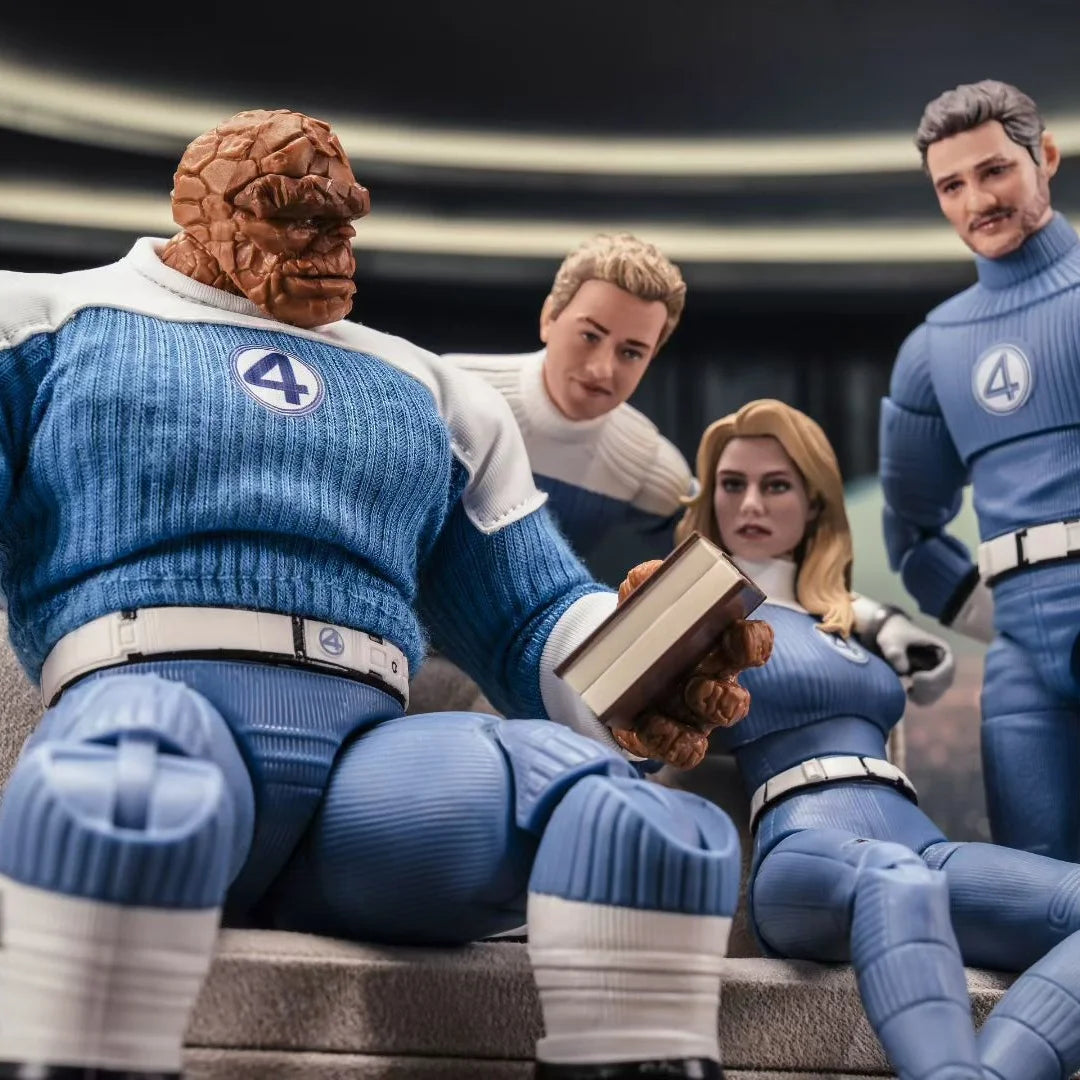 The Thing-figura – kék-fehér Fantasztikus Négyes-egyenruha