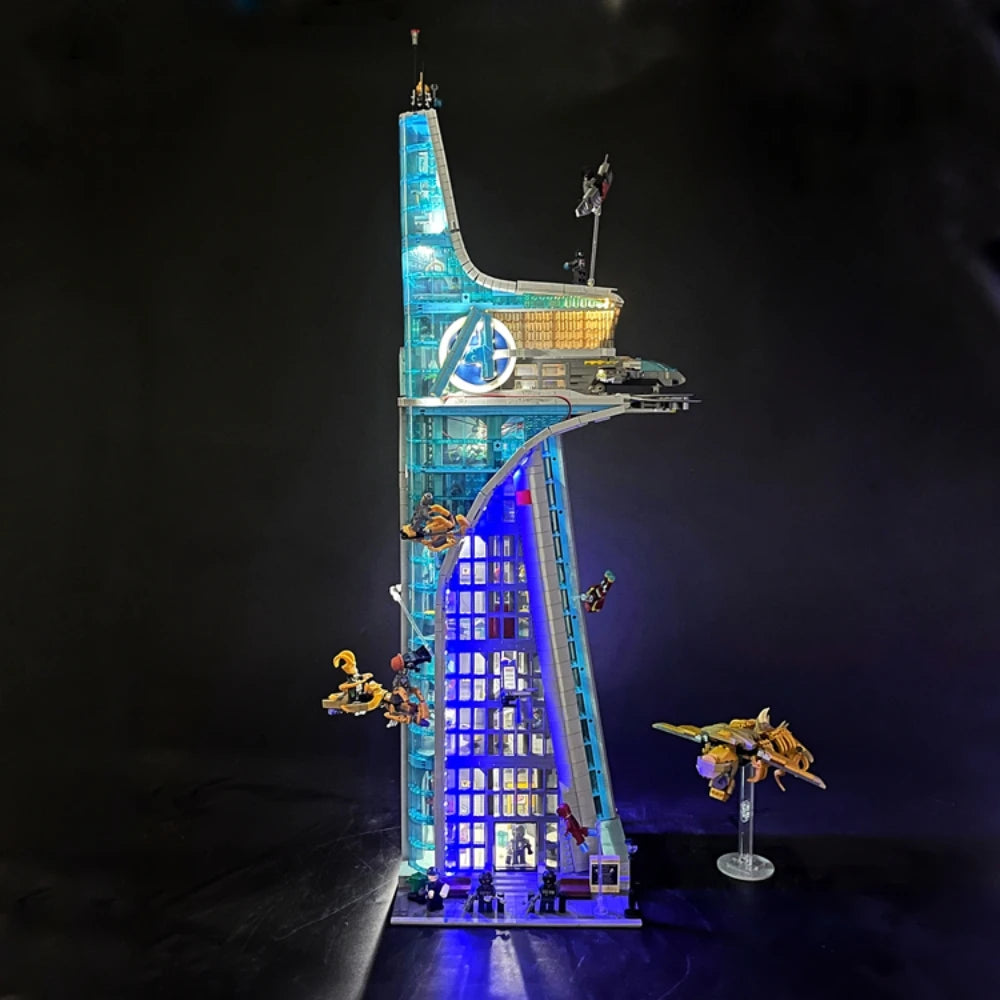 Kit LED BYB pentru turnul Avengers LEGO 76269 – iluminare decorativă cu telecomandă