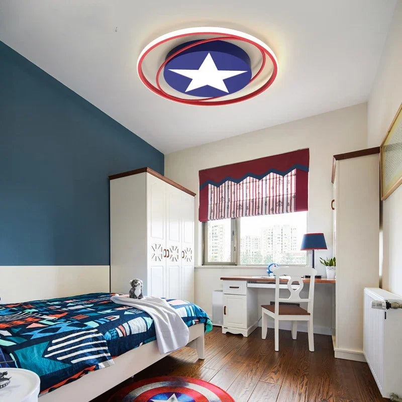 Plafonieră LED Captain America – Stea pentru camera copiilor