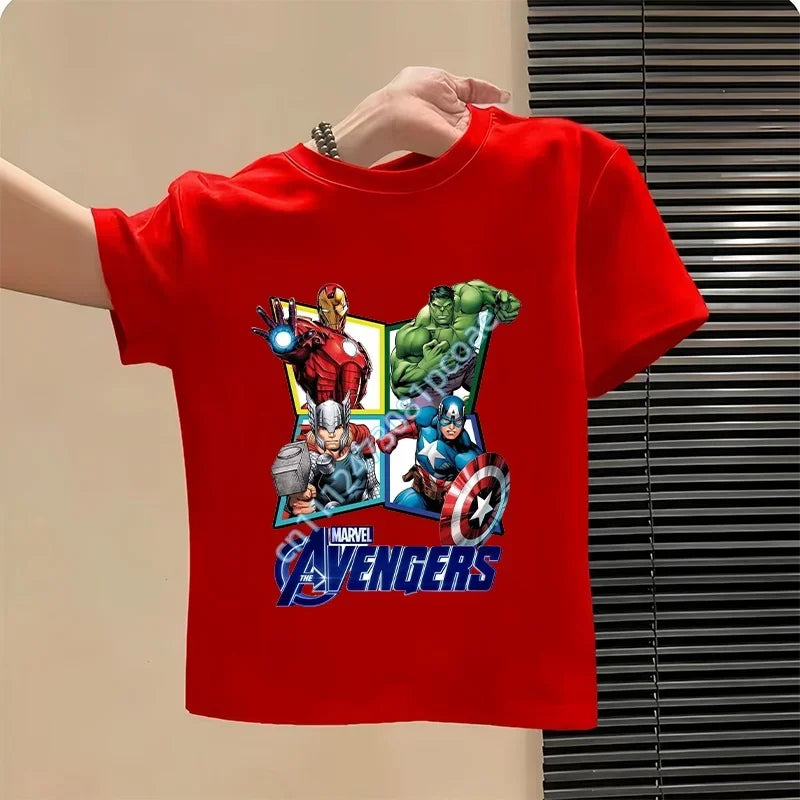T-shirt pour enfant Avengers - Design bouclier Captain America Rouge