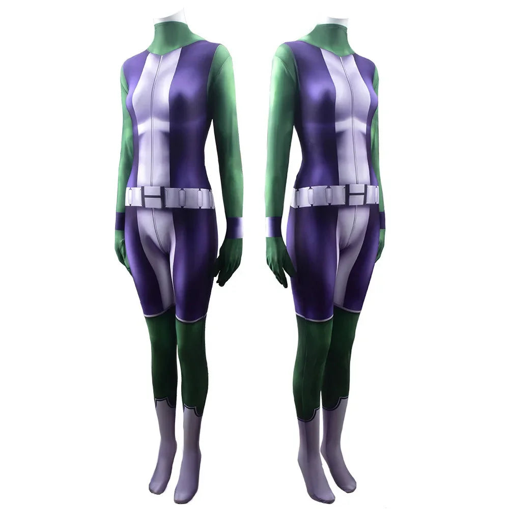 Kostým She-Hulk - fialovo-bílý overal