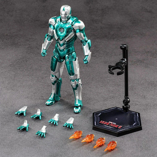 Figura ZD Toys Iron Man MK39 Starboost - Variante Teal