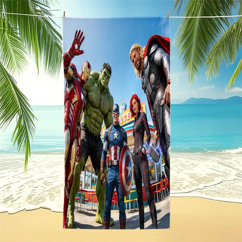 Avengers strandtörölköző – Teljes csapat, tengerparti dekoráció