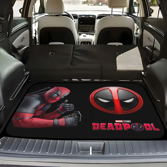 Deadpool Car Trunk Mat - Seated Thumbs Up Marvel Logo