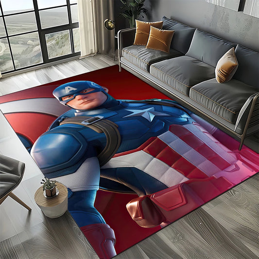 Covoraș Avengers 3D – design Captain America cu scut