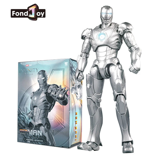 Figura Fondjoy Iron Man MK2 - Armadura prateada com caixa