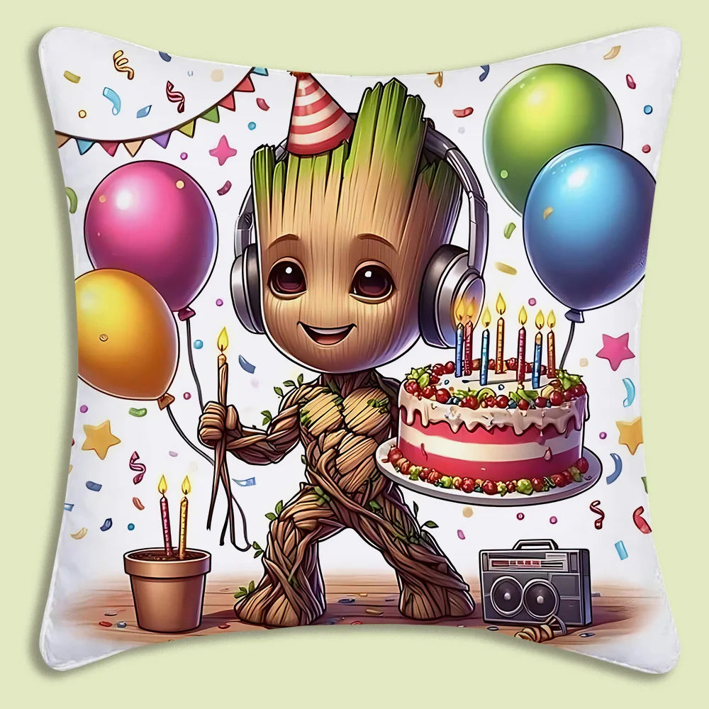 Față de pernă Baby Groot - Aniversare, petrecere, tort și baloane