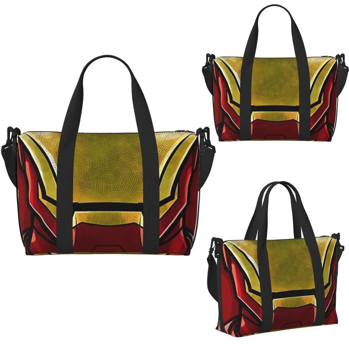 Iron Man Tote Bag - Large Red & Gold Mask Design