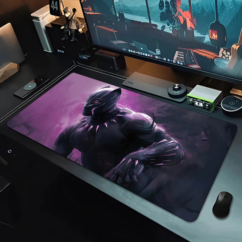 XXL gamingmussemåtte Black Panther – monokrom sort til skrivebord