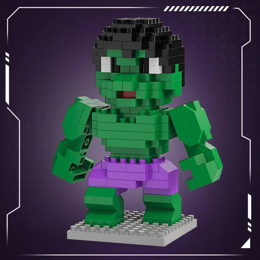 Avengers chibi Hulk építőkockák – zöld-lila