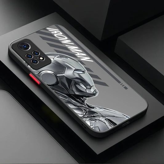 Xiaomi-cover Avengers Iron Man – metallisk sølvfarvet panser