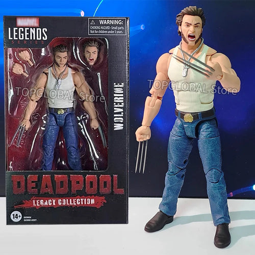 Hasbro Marvel Legends Wolverine Figure - Tank Top, Jeans, Claws Out