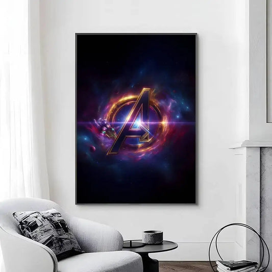 Póster Avengers Infinity War - Design Minimalista do Logótipo A