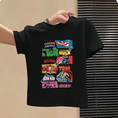 Dětské tričko Avengers, tak odvážný jako Captain America – černé