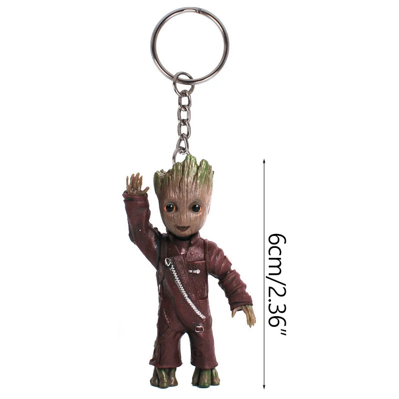 Breloc Baby Groot, figurină 3D - Colecție cu diverse costume