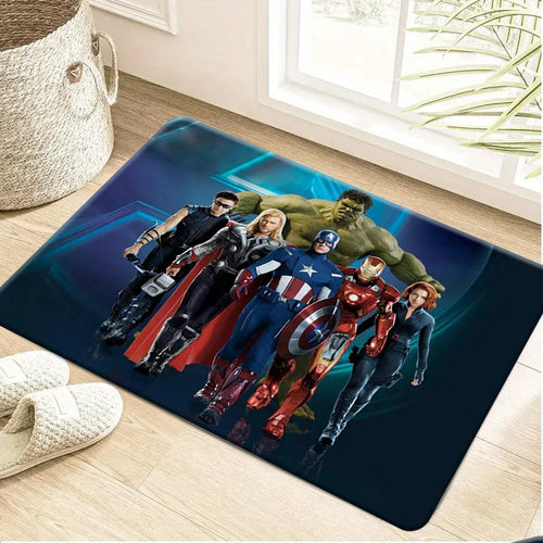 Tapete de entrada dos Vingadores — Equipa completa em azul