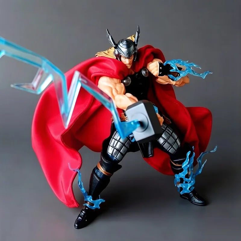 Thor Figure - Light-Up Mjolnir Hammer, Fabric Cape