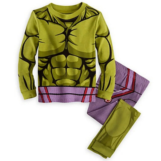 Pijama pentru copii Avengers Hulk - Torace musculos verde