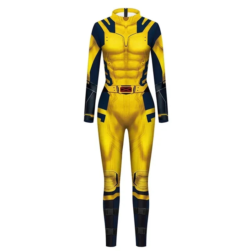 Wolverine Costume - Yellow and Navy Blue Jumpsuit