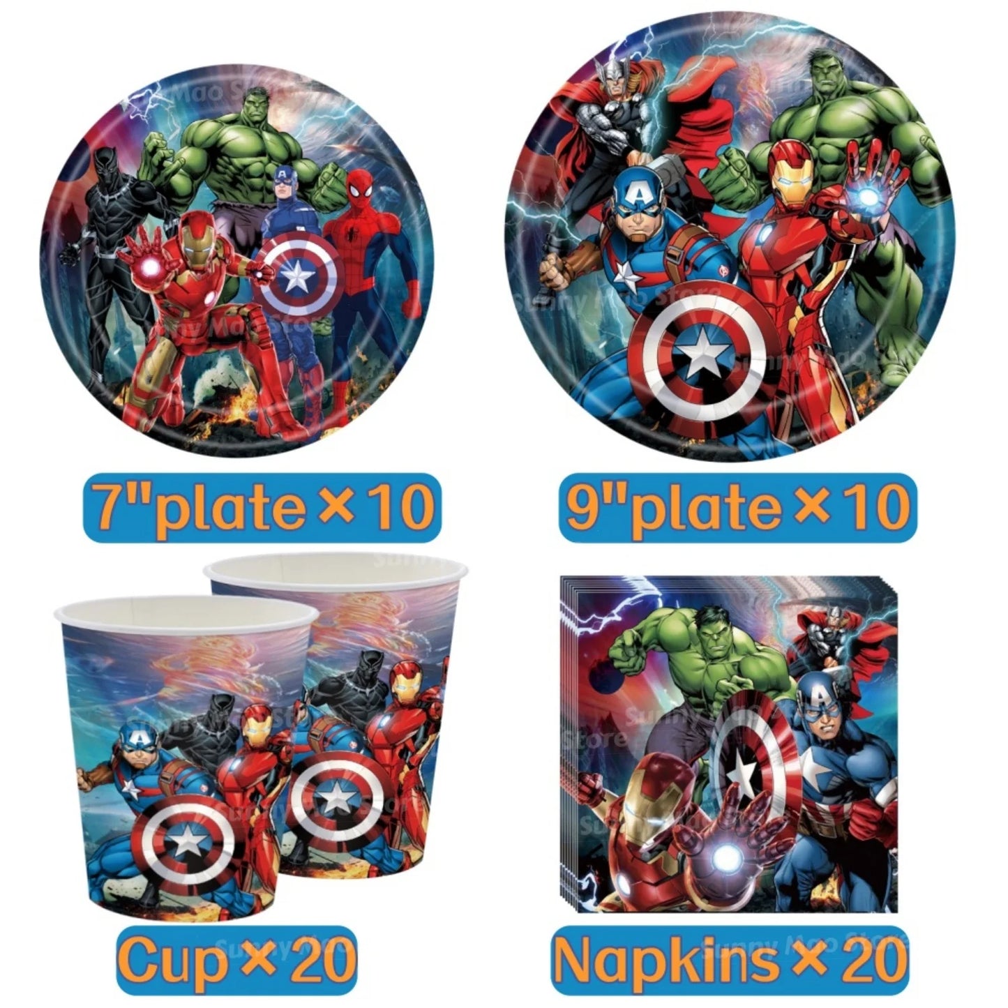 Dekorační sada k narozeninám Avengers – balónky s čísly Iron Man Spider-Man