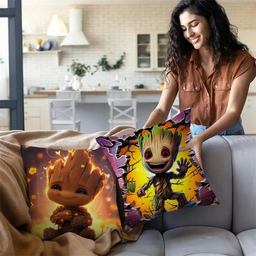 Față de pernă Baby Groot - Aniversare, petrecere, tort și baloane