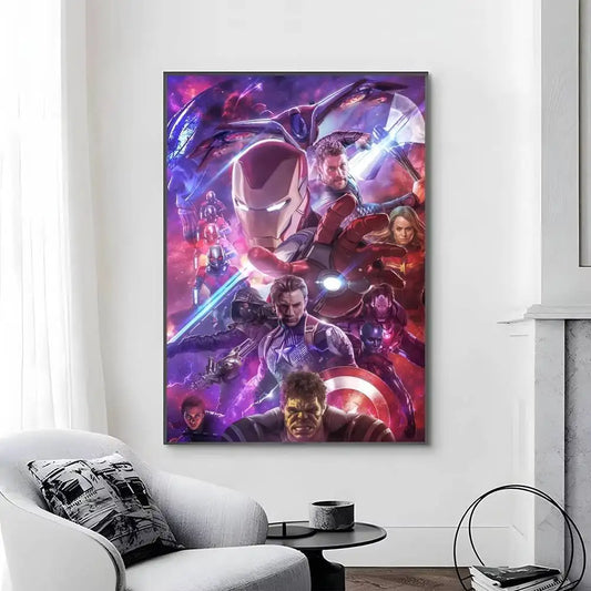 Plakát Avengers Infinity War – růžový kosmický design