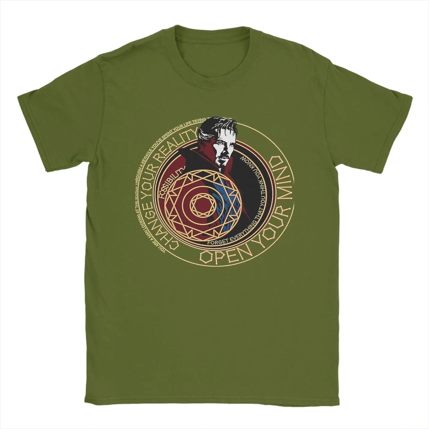 T-shirt Doctor Strange - Círculo místico Change Your Reality para homem