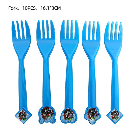 Avengers Birthday Decoration - Forks x10