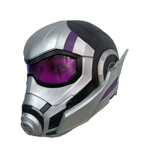 Cască de cosplay Ant-Man și Viespea - Argintie și neagră, vizieră violet