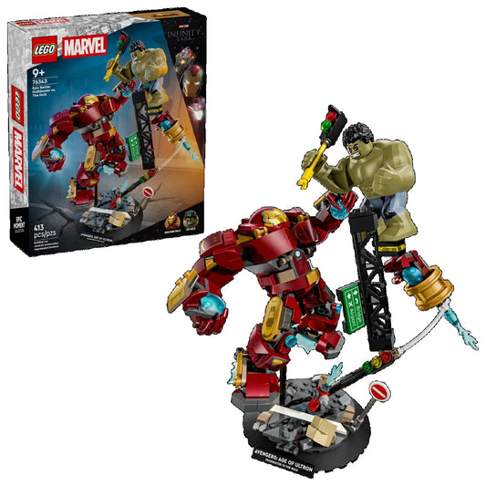 LEGO Marvel 76343 - Hulkbuster vs. Hulk Epic Battle, 413 Pieces