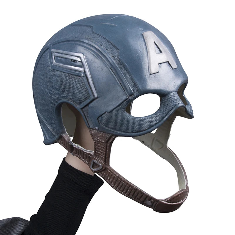 Balaclava de látex do Capitão América - Réplica de filme para cosplay
