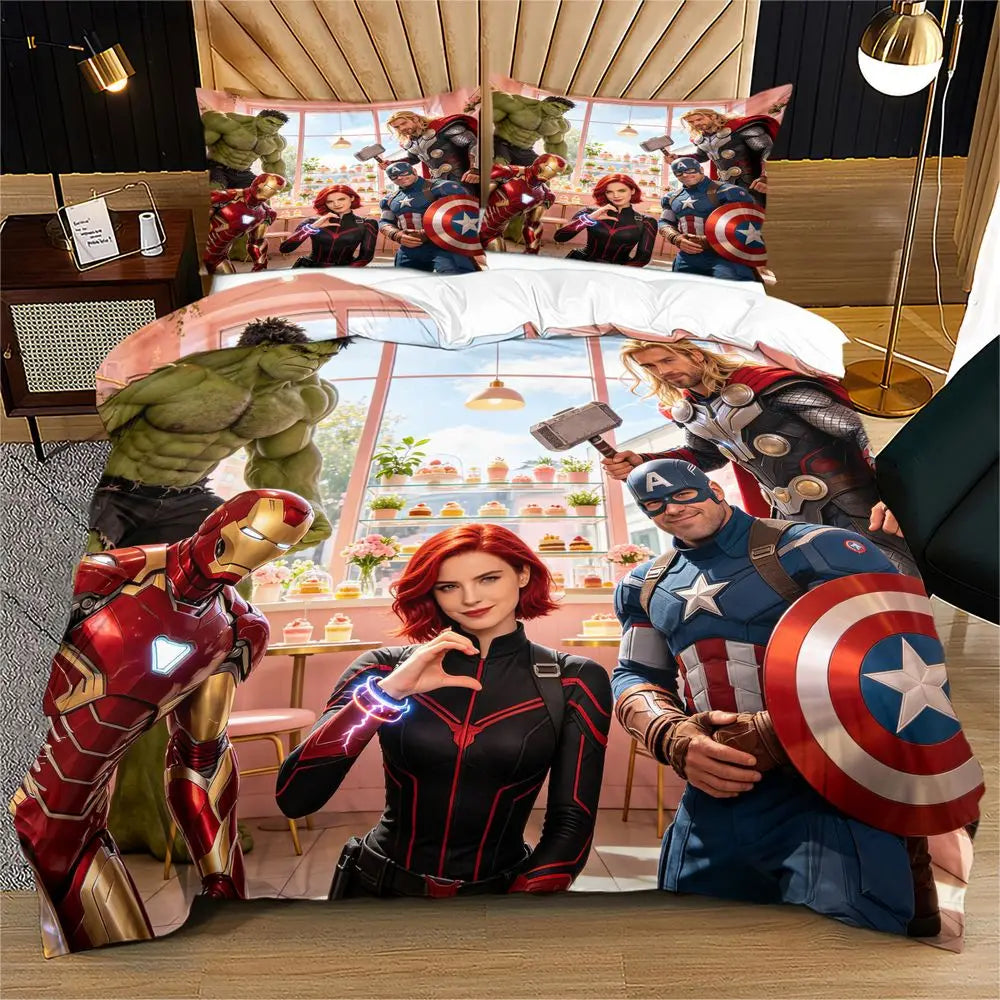 Avengers-sengesæt – Iron Man, Hulk, Captain America, Thor og Black Widow