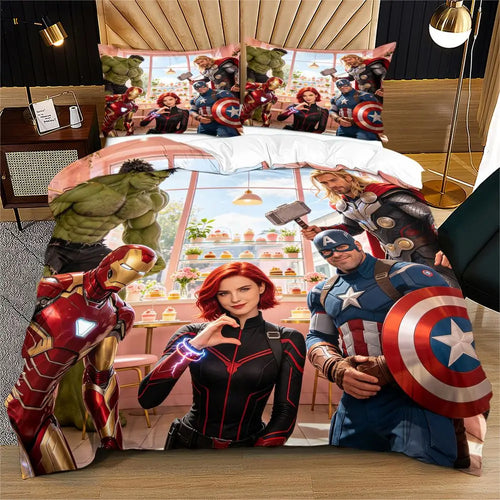 Avengers-sengesæt – Iron Man, Hulk, Captain America, Thor og Black Widow