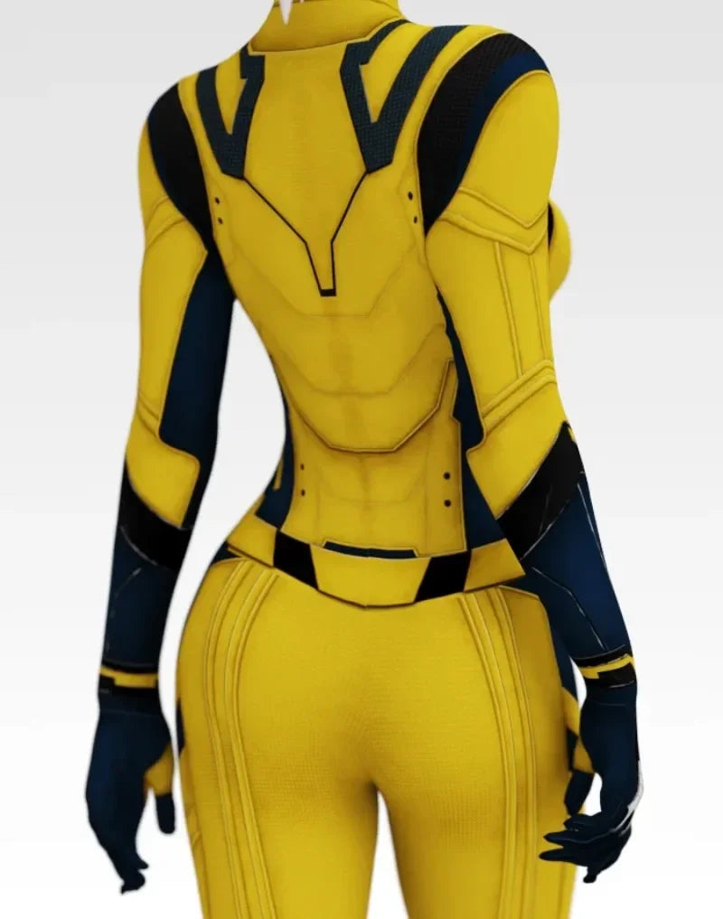 Wolverine Costume - Yellow and Navy Blue Jumpsuit
