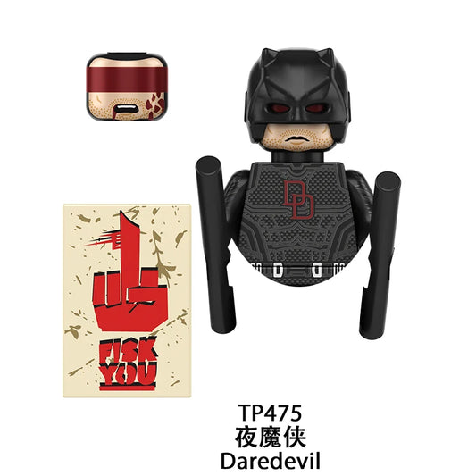 Building Blocks Daredevil figura – fekete öltözet, botokkal
