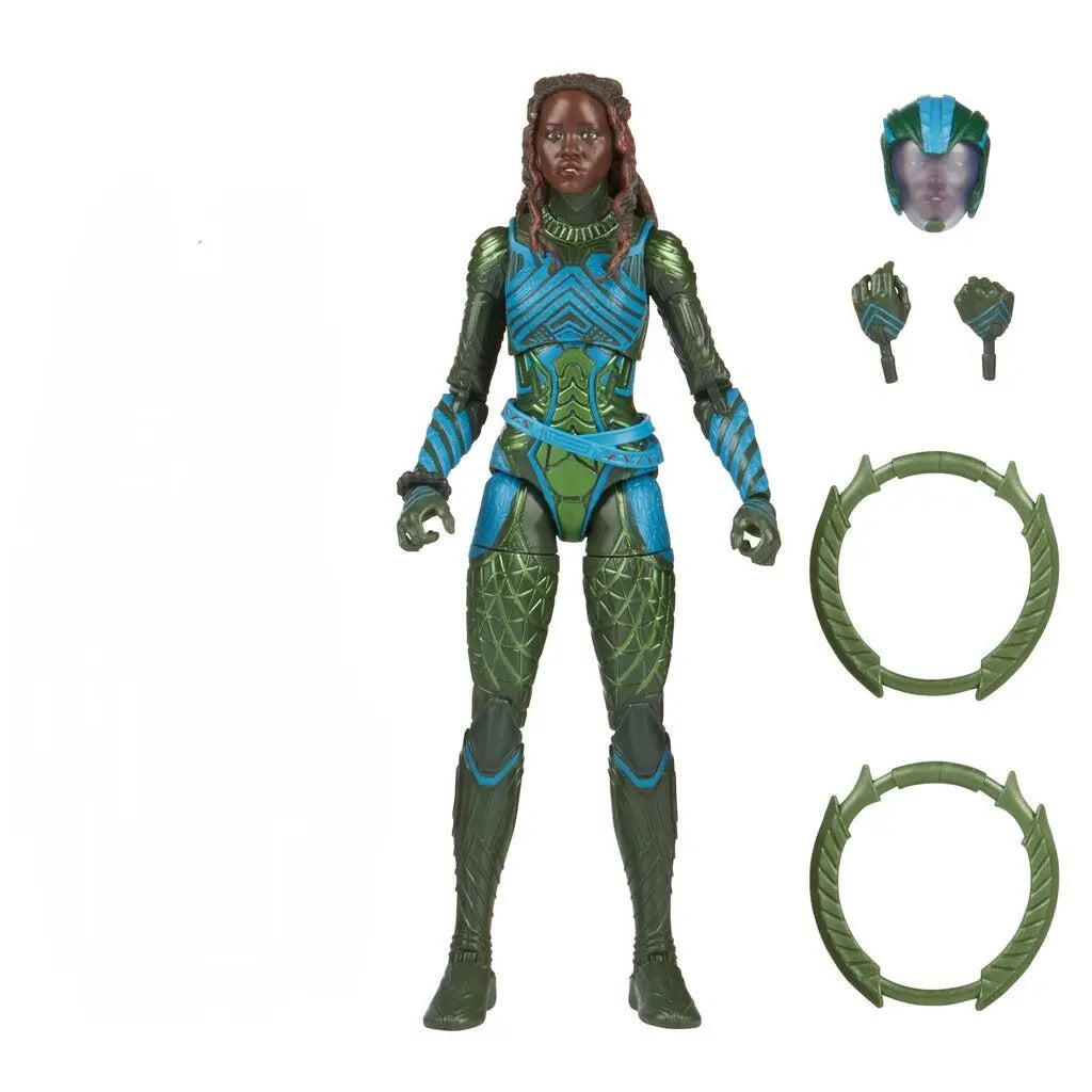 Figurină Avengers Nakia – Ținută Wakanda verde-albastră