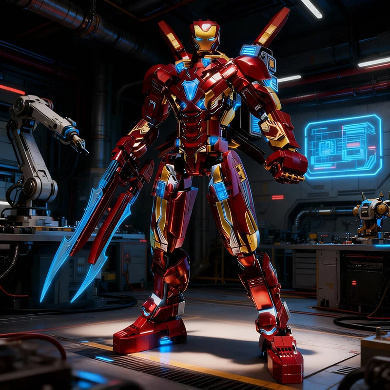 Stavebnice Iron Man MK50 Mecha – energetické čepele, více než 1500 dílků