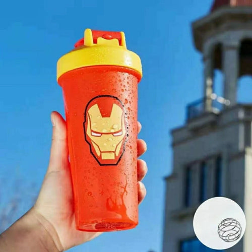 Avengers-vattenflaska Iron Man – röd och orange shaker, 600ml