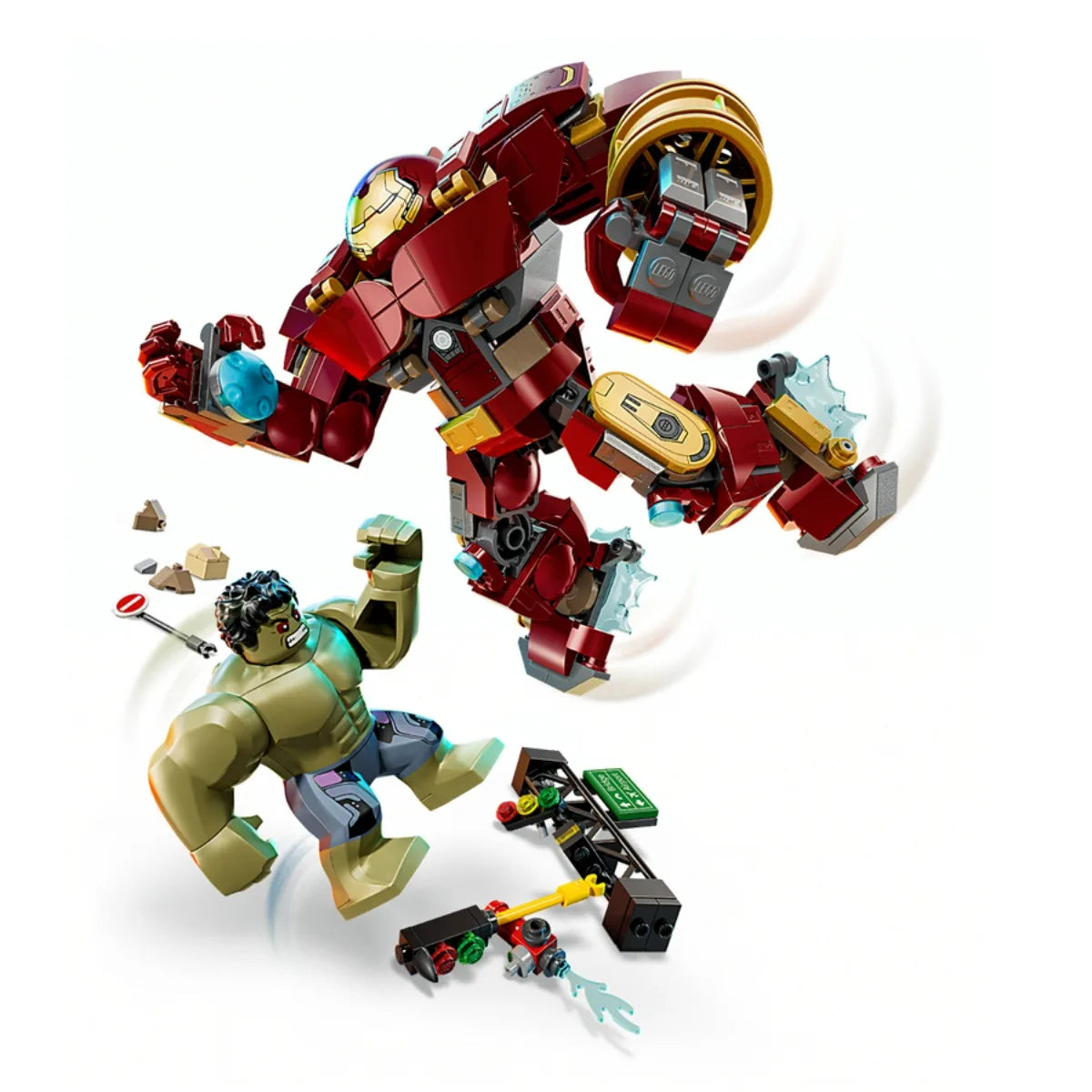 LEGO Marvel 76343 – Episk strid mellan Hulkbuster och Hulk, 413 delar